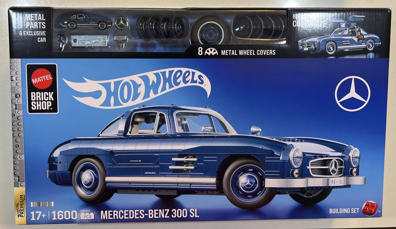 Mattel Brick Shop Hot Wheels Mercedes-Benz 300 SL IN HAND