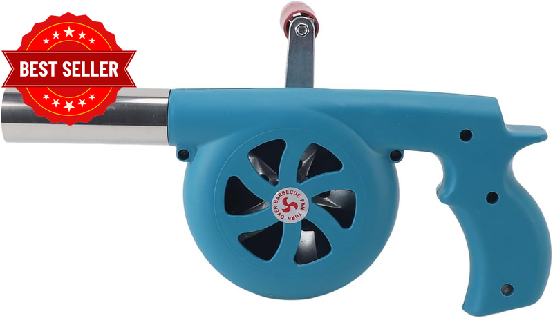 Hand Crank BBQ Fan, Increase Firepower, Easy Operation, Portable Barbeque Air Bl