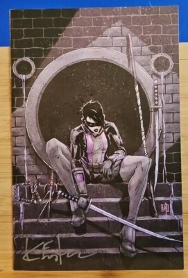 TMNT LAST RONIN LOST YEARS #3 (BLACK SABER COMICS VIRGIN) SIGNED EASTMAN/ NM-/+