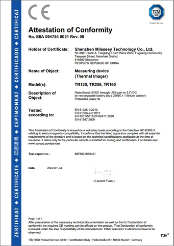 Mileseey Handheld Thermal Imager IR Infrared Imaging Camera With 3.5" LCD Screen