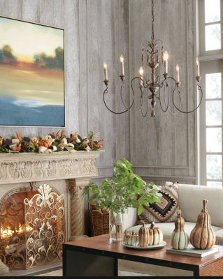 NEW Horchow French Restoration Farmhouse Antique Copper Candle