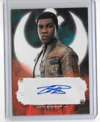 Topps StarWars Finn(ジョンボイエガ)直筆サイン /26 JOHN BOYEGA TOPPS STAR WARS AUTOGRAPH AUTO #38/99 -FINN