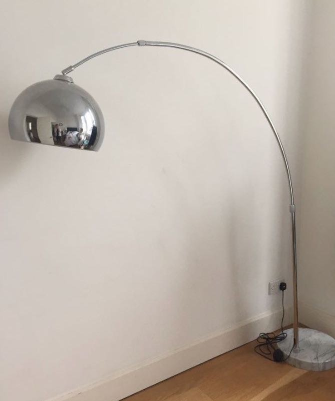 Curved metal floor standing lamp in Chelsea, London Gumtree