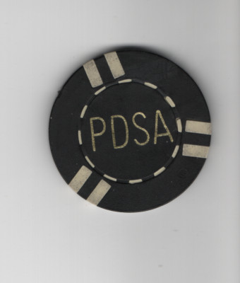 PDSA PROFESSIONAL DEALERS SCHOOL LAS VEGAS CASINO GAMING TOKEN POKER CHIP $100