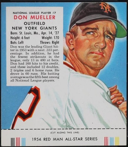 1954 Red Man Tobacco All-Star Team - Don Mueller #7