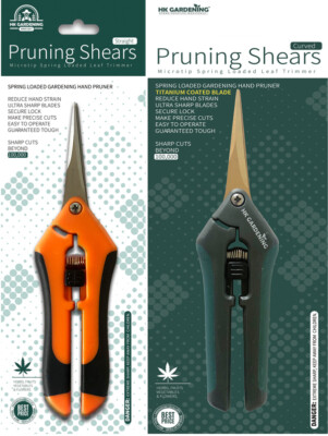 2PCs/ straight Stainless Steel+ Curved Titanium trimming scissors Hemp Plant