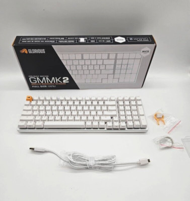 Glorious GMMK2 Pre-Built Edition Compact Modular Mechanical keyboard - White