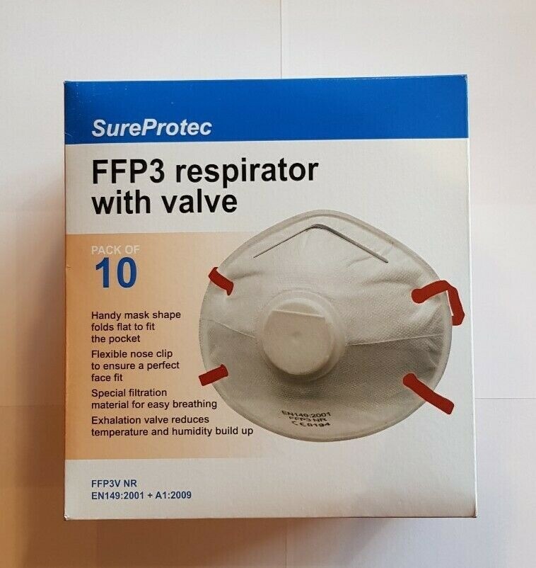 N95 Mask FFP3 Anti Flu Virus Face Mask valve Respirator Fast Shipping