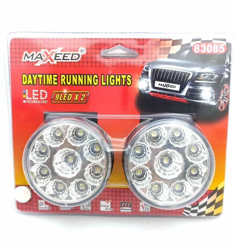 Coppia Faro Fendinebbia Faretto 9 Led Smd Auto Suv Fari Faretti Luci Diurne awe