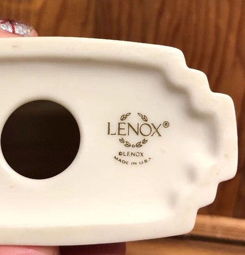 LENOX Porcelain Table CLOCK Art Deco Ivory With Gold Trim