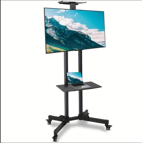 Mobile TV Cart with Wheels for 32-70inch LED&Flat Screen TVs up to 110lbs