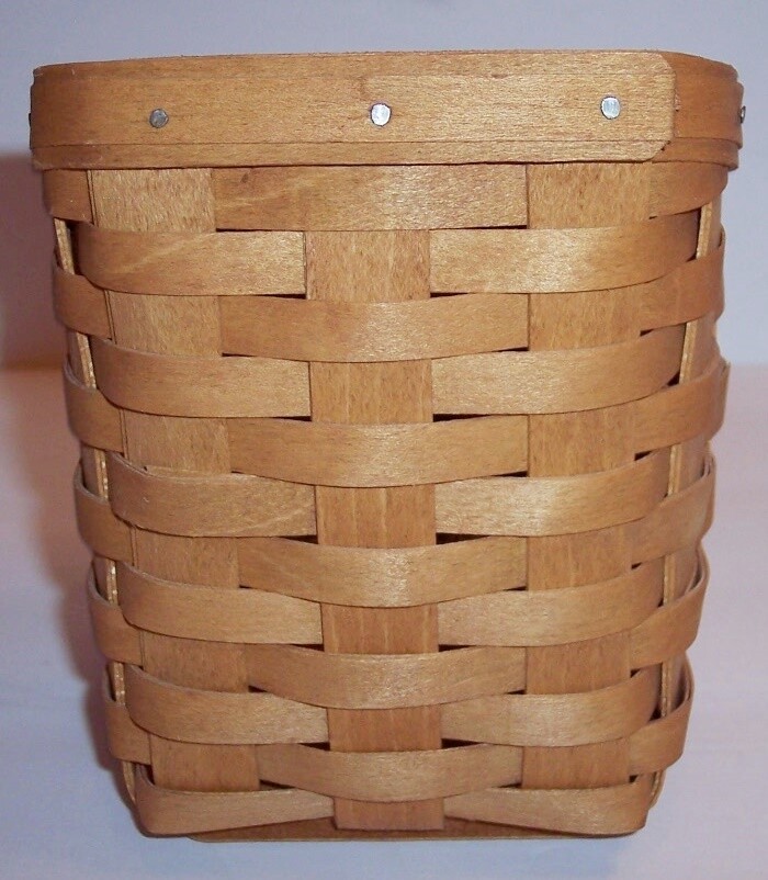 Longaberger Tapered Pencil Basket Combo Protector Toboso Plaid & Holiday Liner