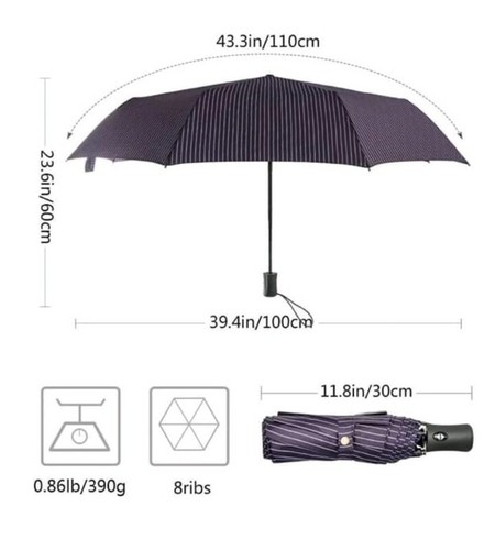 Premium Auto Umbrella Fast Dry Portable Folding Windproof Travel New