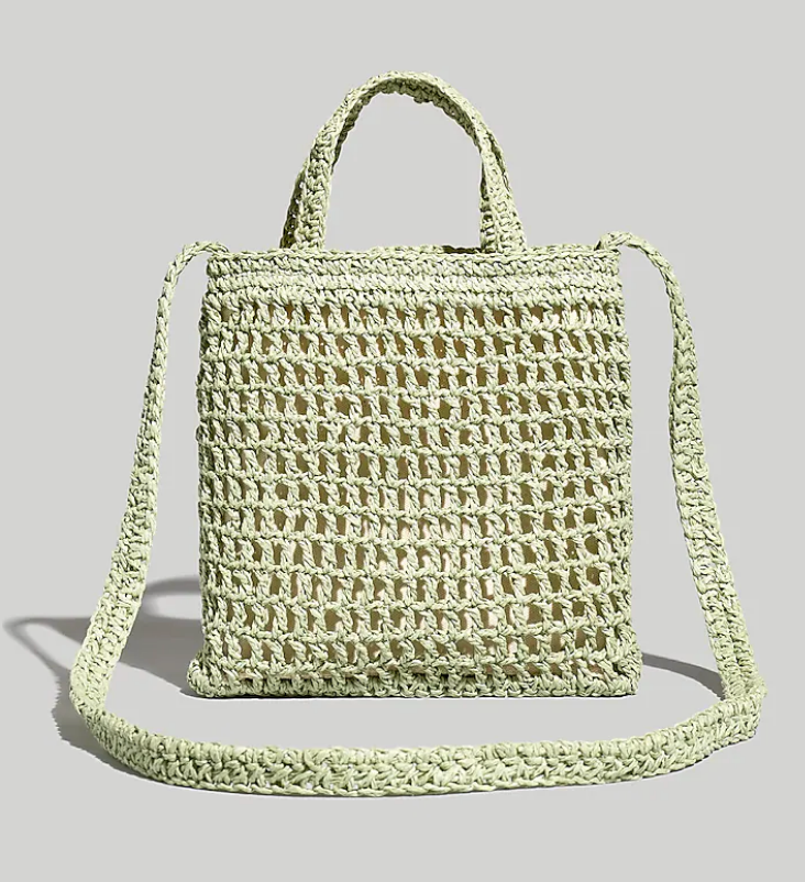 *Madewell* ストロートートバッグ Madewell The Small Transport Crossbody Purse Straw Edition