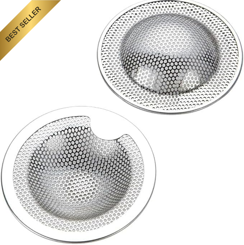 Stainless Steel Drain Strainer, Pack of 2, Small Drain Strainers, Ideal for Kitc