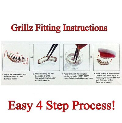 Black Shark Grillz Set 8 Top & Eight Bottom Teeth Vampire Fangs Hip Hop Grills