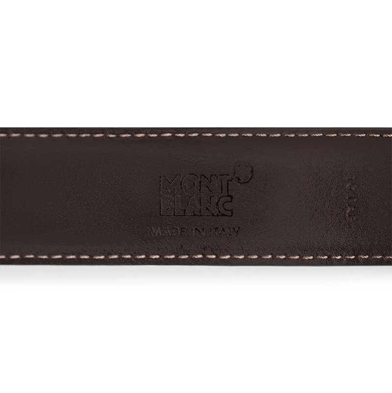 Pre-owned Montblanc Classic Line Genuine Leather Black & Brown Reversible Belt For Men