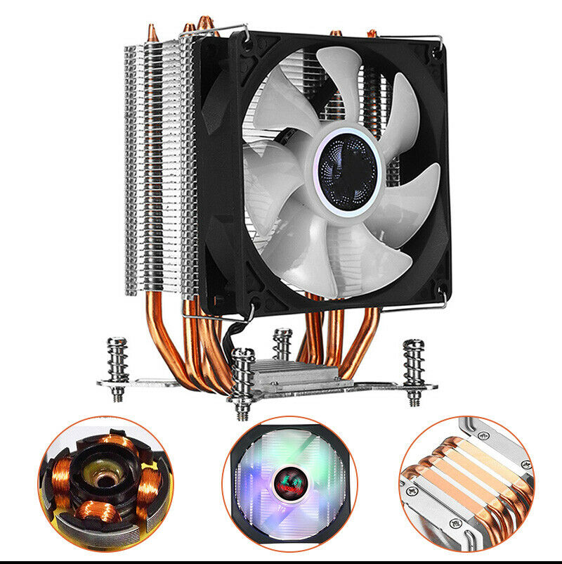Heatsink CPU Cooler LED RGB Fan with 4 Pin Intel LGA 2011 V2 V3 V4 2011-3