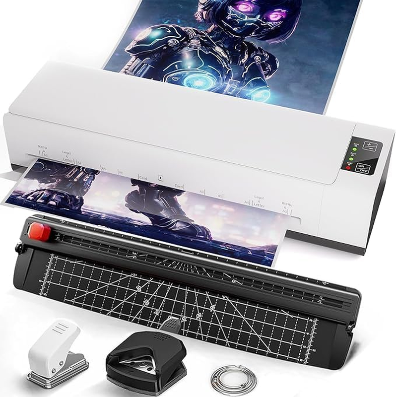 A3 Laminator Machine,13 Inch 9-in-1 Laminating Machine with Laminating Sheets,Th