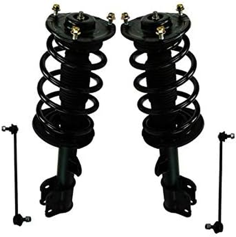 4 Piece Set Front Strut Coil Spring Sway Bar Link for 2011-2013 Kia Sorento