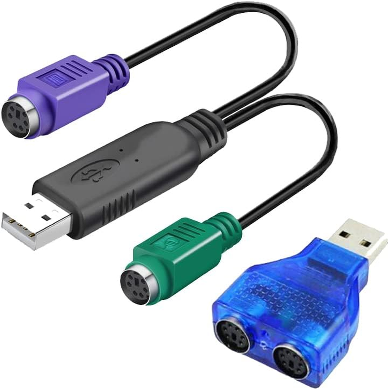 PS2 to USB Adapter Keyboard Mouse Adapter, PS2 to USB Cable Built-in Chip No Nee