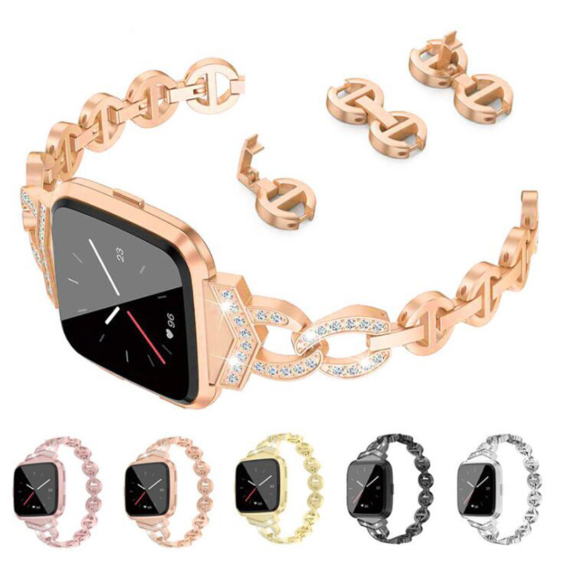 Diamond Bracelet for Fitbit Versa / 2 Stainless Steel Band Wrist Watch Strap