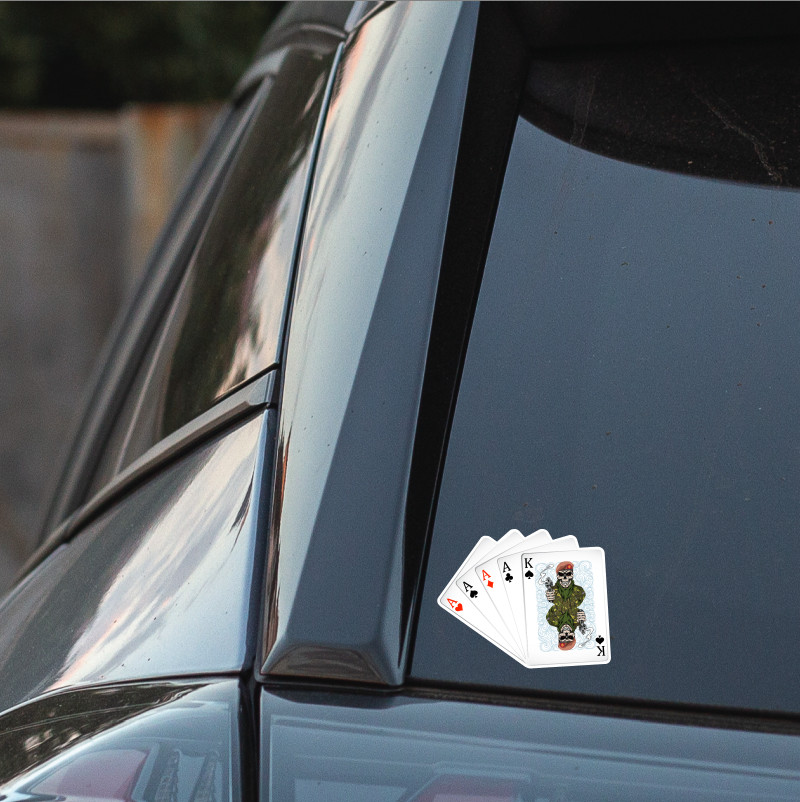 King's Royal Hussars (KRH) King & Aces Waterproof Vinyl Sticker/Decal 10cm - Picture 3 of 4