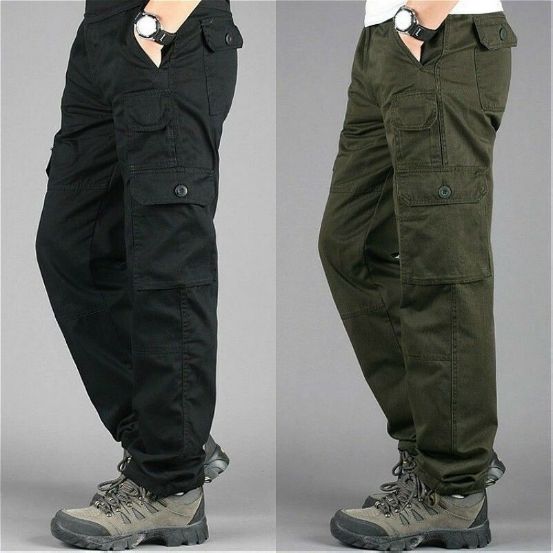 men-7-pockets-cargo-military-pants-work-trousers-cotton-army-plain-outdoor-new