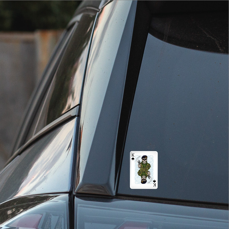 Royal Engineers King of Spades Waterproof Vinyl Sticker/Decal 10cm - Picture 3 of 4