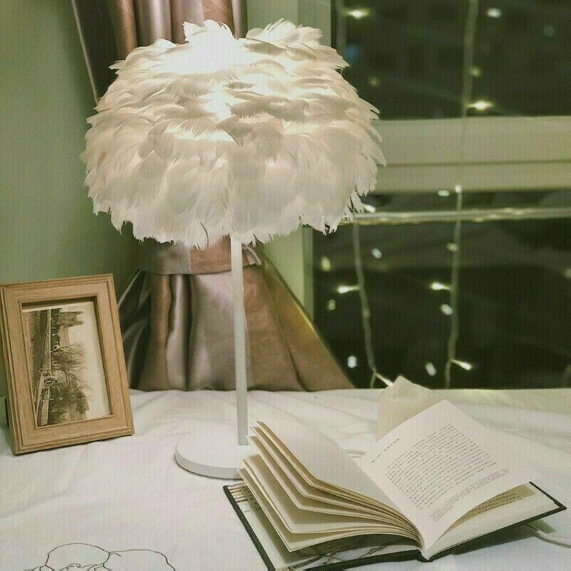 Lampada Piuma Tonalità Paralume Tavolo Soffitto Cover Luce Novità Casa