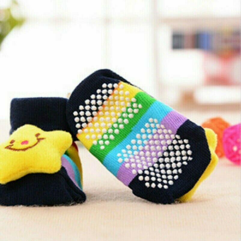 3 Paare Baby Baumwolle Rutschfeste Socken Slipper Schuhe Neugeborenes Karton Süß