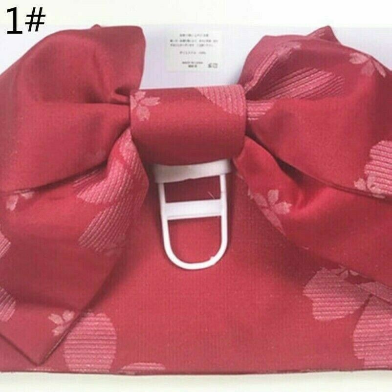Donna Kimono Cintura Giapponese Yukata Largo Fiocco Stringere Raso Vintage NR9