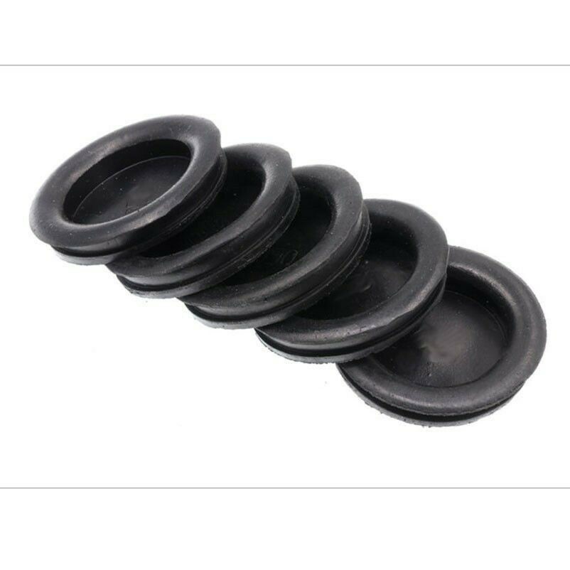100 Packs of Cable Blanking Rubber Wiring Closed Grommets Protect 16-40 MM Black