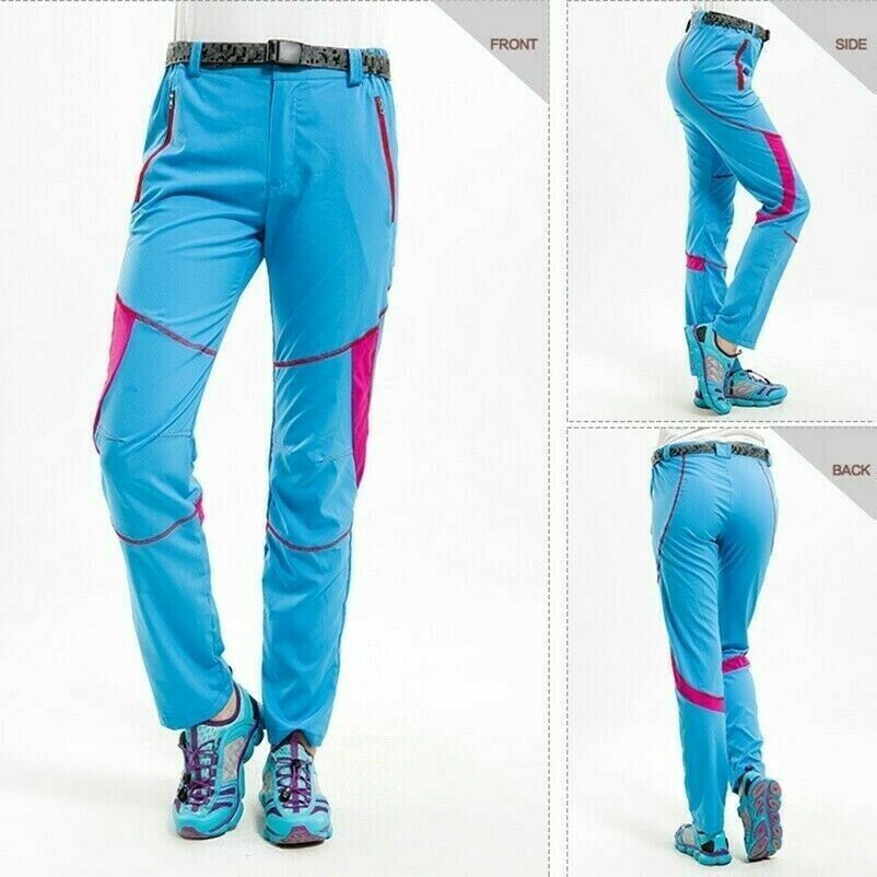 Donna Outdoor Pantalone da Trekking Asciugatura Veloce Elastico Vita Scalata NR9