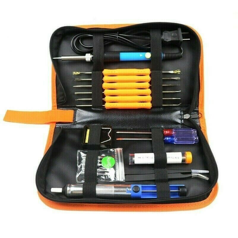 60W Soldering Iron Kit Electronics Welding Irons Tool Set Adjustable Temperature