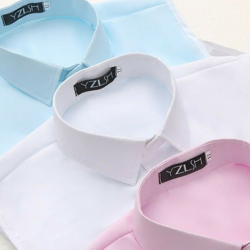 Men False Round Collar Office Formal Detachable Lapel Shirt Women Neckband Decor