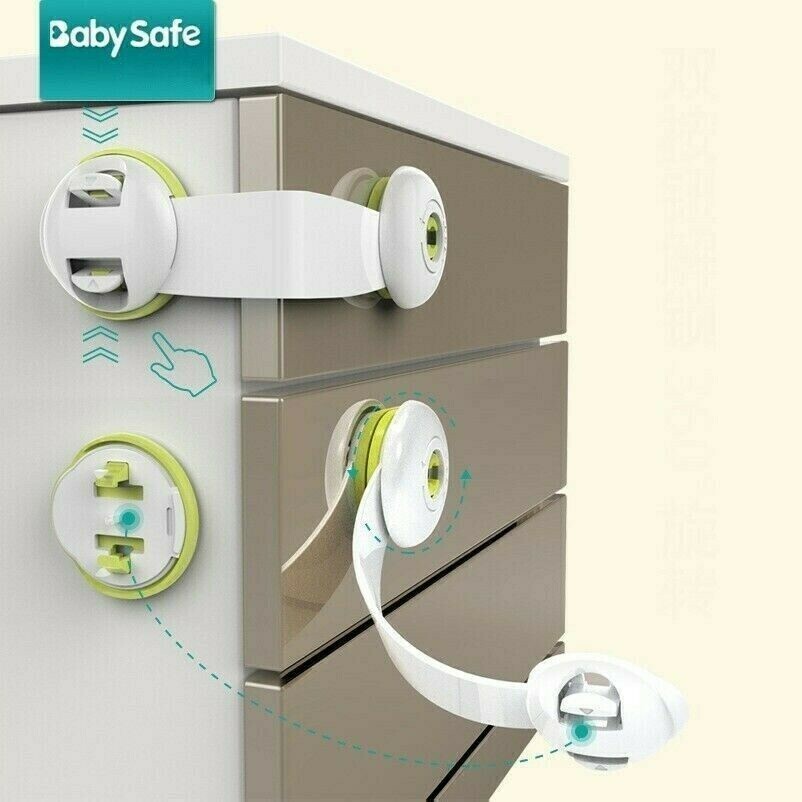 3pcs Baby Safety Lock Kids Door Drawer Fridge Toliet Cabinet Cupboard Locks EAN