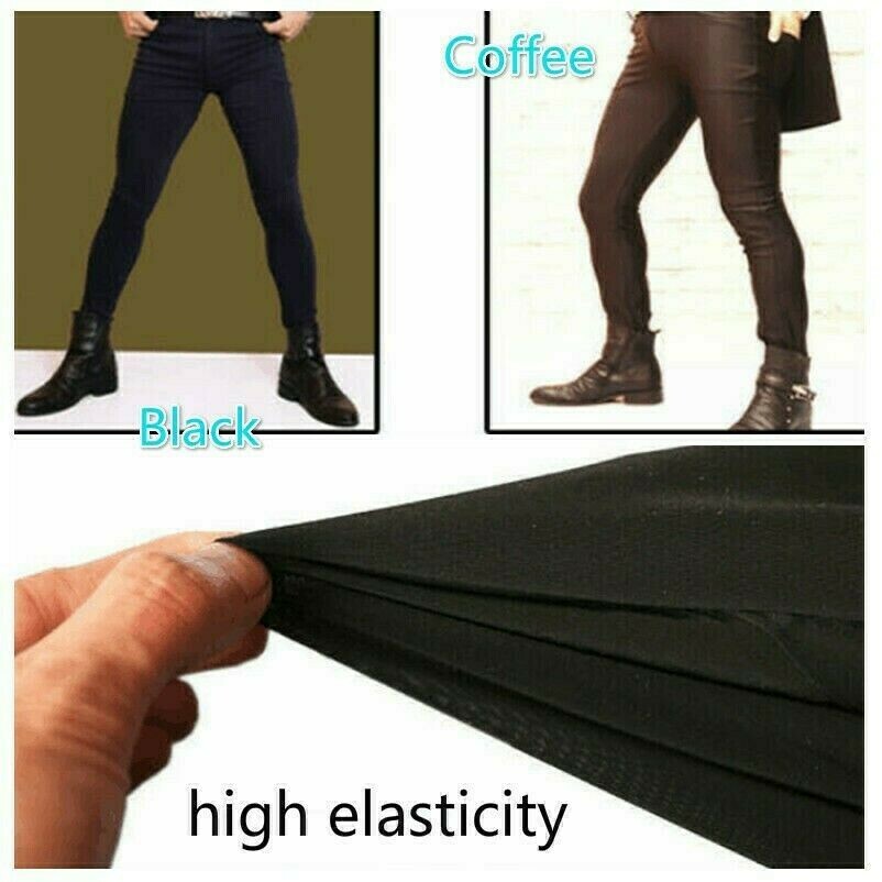 Herren Elasthan Leggings Hose Dehnbar Skinny Schnelltrocknend Tanz Club Kleidung