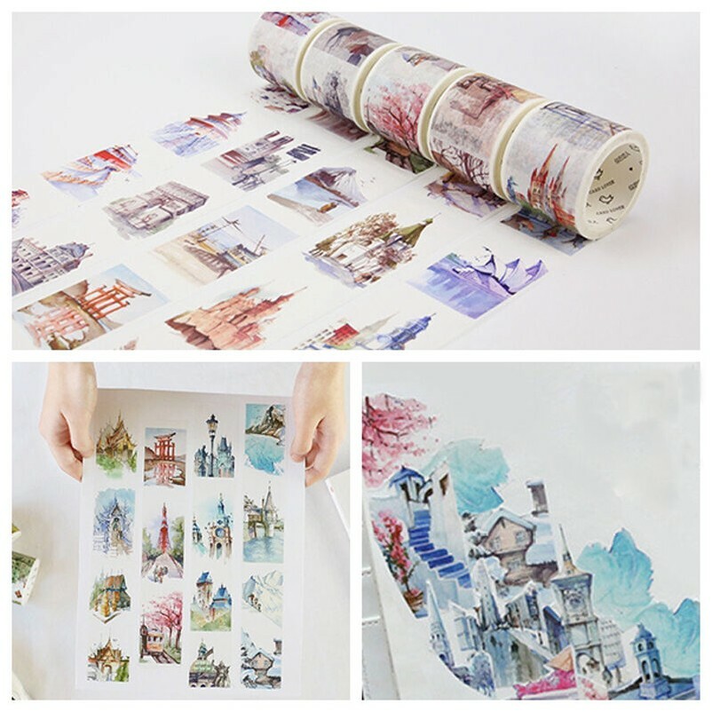 7M X 40mm Washi Tape Diary Scrapbook Masking Paper Adhesive Decorative Souvenir