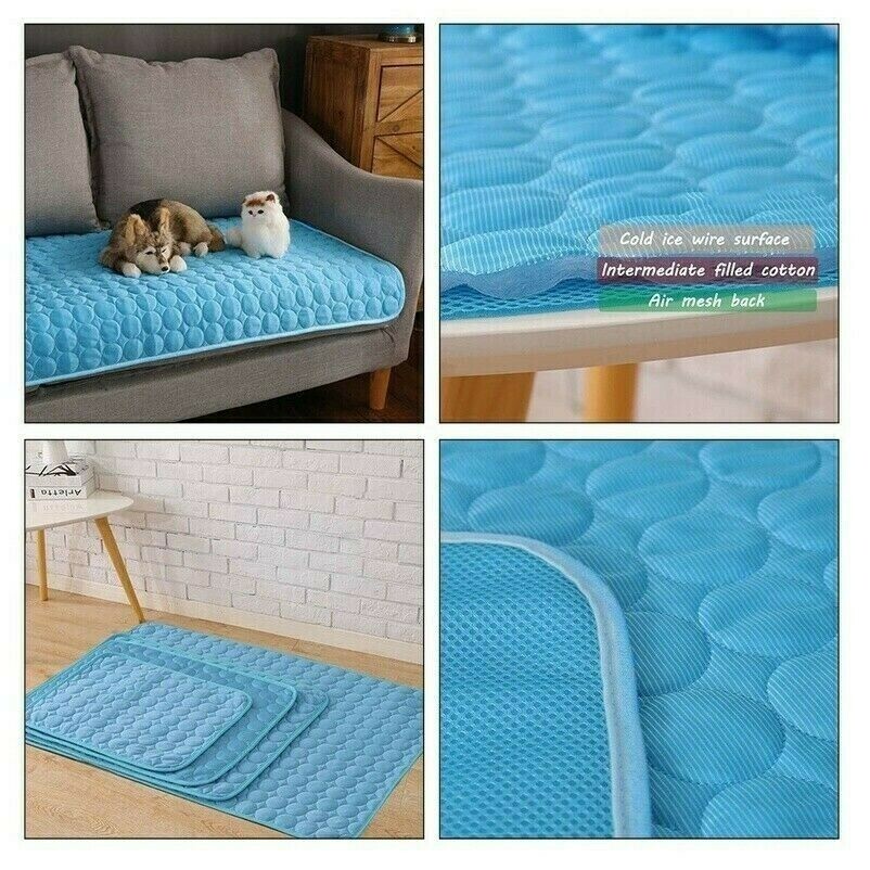Pet Dog Summer Breathable Cooling Mat Pad Puppy Non Toxic Bed Pads Cushion