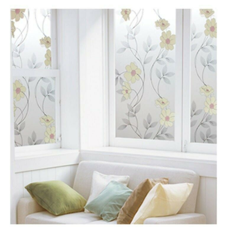 Self-adhesive Glass Film Frosted Opaque Window Sticker Bathroom Bedroom Sunshade