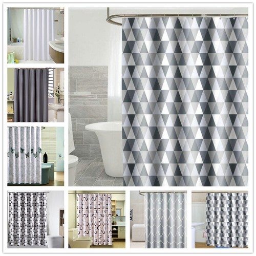 Wasserdicht Faser Duschvorhang Wannenvorhang Vorhang Mit Ringe