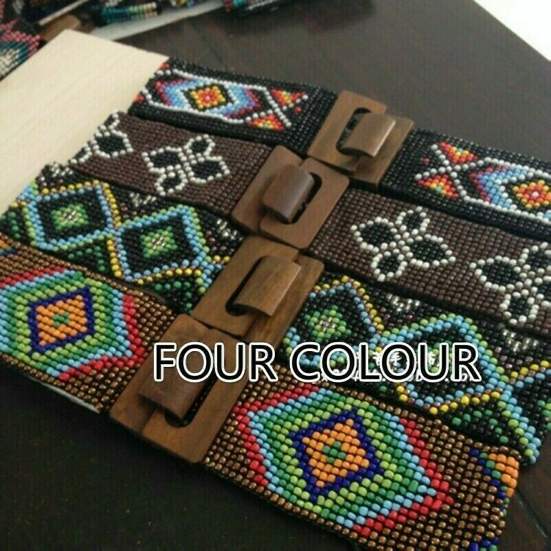 women-elastic-wide-belt-boho-ethnic-waistband-beaded-wood-buckle-for-dress