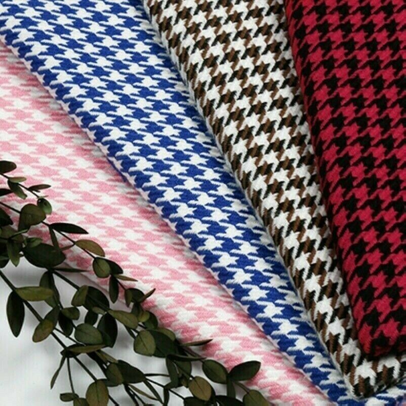 Pied Tessuto Quadri Plaid Abito Creazione Cuscino Tenda Fodera Fai da Te NR9