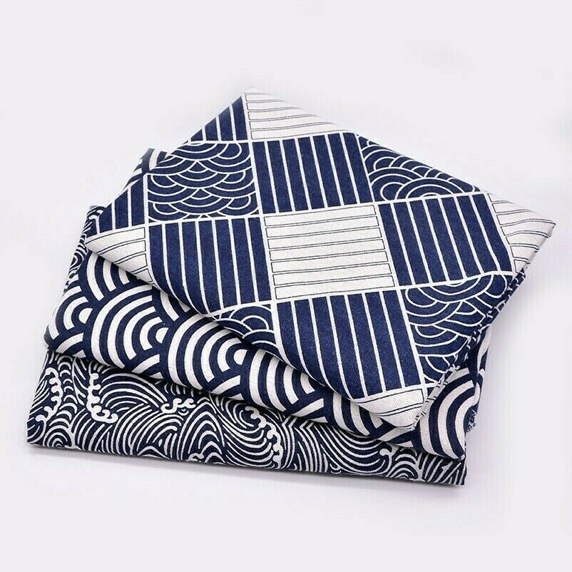 1M Giapponesi Lino Cotone Panno Kimono Tenda Divano Tavolo Onda Fai da Te Craft