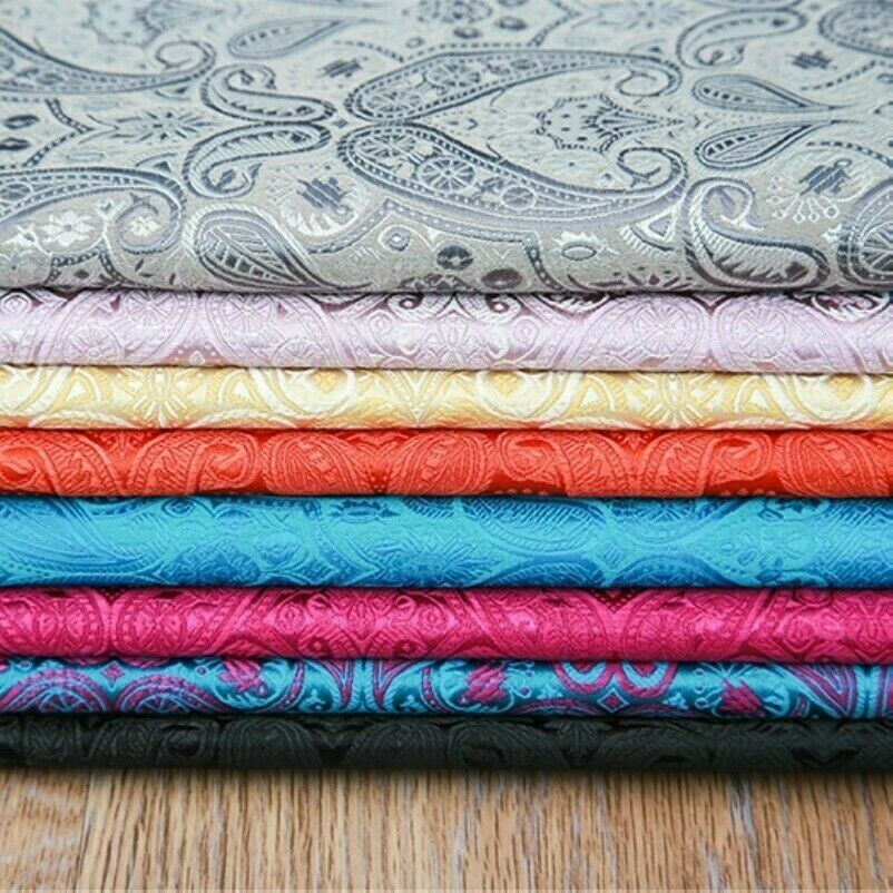 Broccato Tessuto Damasco Finto Seta Fiore Cuscino Clothing Materiale 75cm 100cm