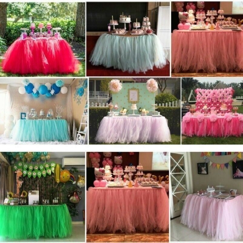 22M Tulle Mesh Net Fabric Table Skirt Tutu Dress Crafts Baby Shower Party Decor