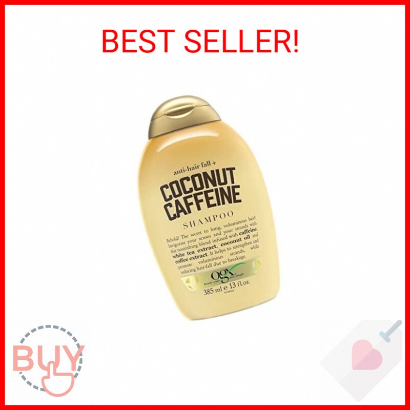 OGX Anti-Hair Fall + Coconut Caffeine Strengthening Shampoo with Caffeine, Cocon