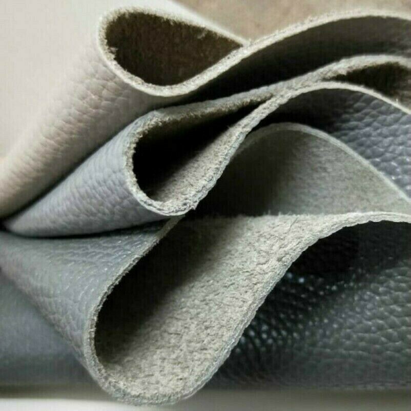 first-layer-cowhide-genuine-real-leather-fabric-hide-cut-material-scrap-grey