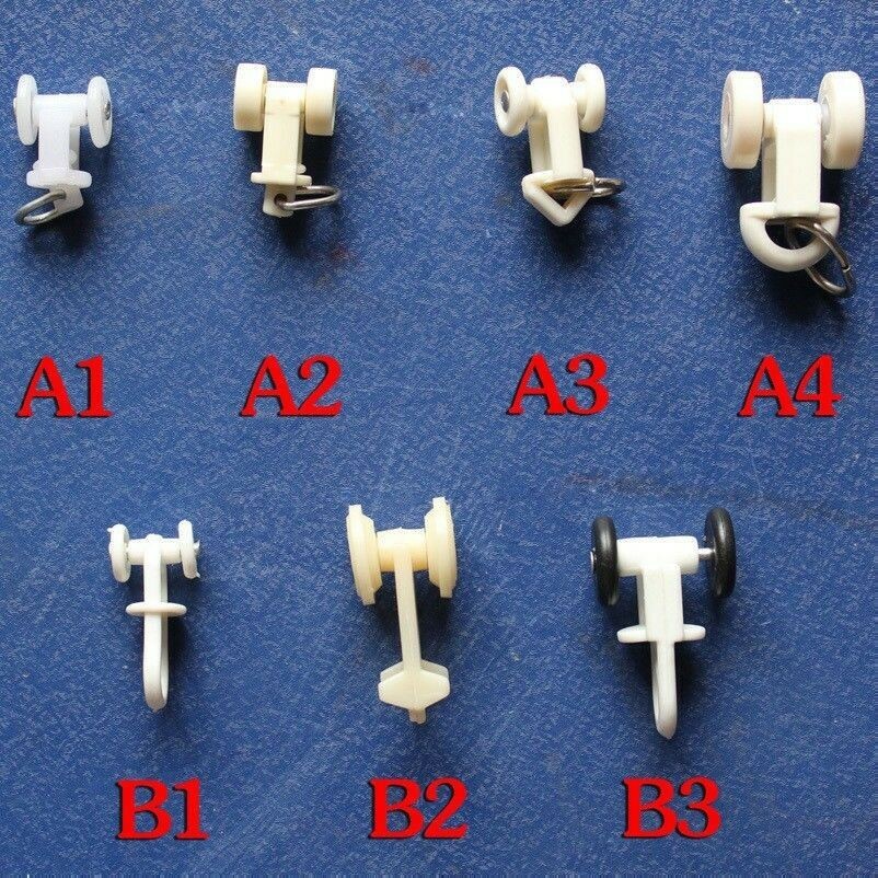 30 Packs of Curtain Track Gliders Pole Rail Tracking Part Rails Guide Hook Rings